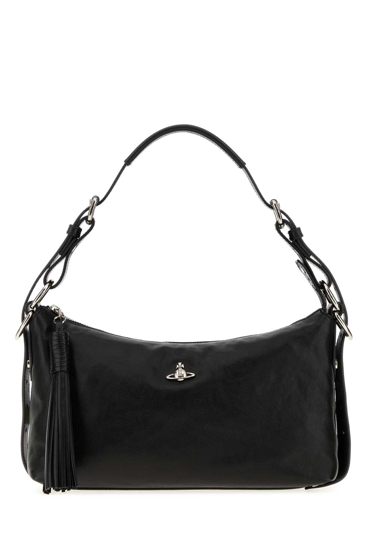 Vivienne Westwood Women Black Leather Emma Shoulder Bag