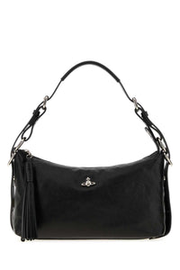 Vivienne Westwood Women Black Leather Emma Shoulder Bag