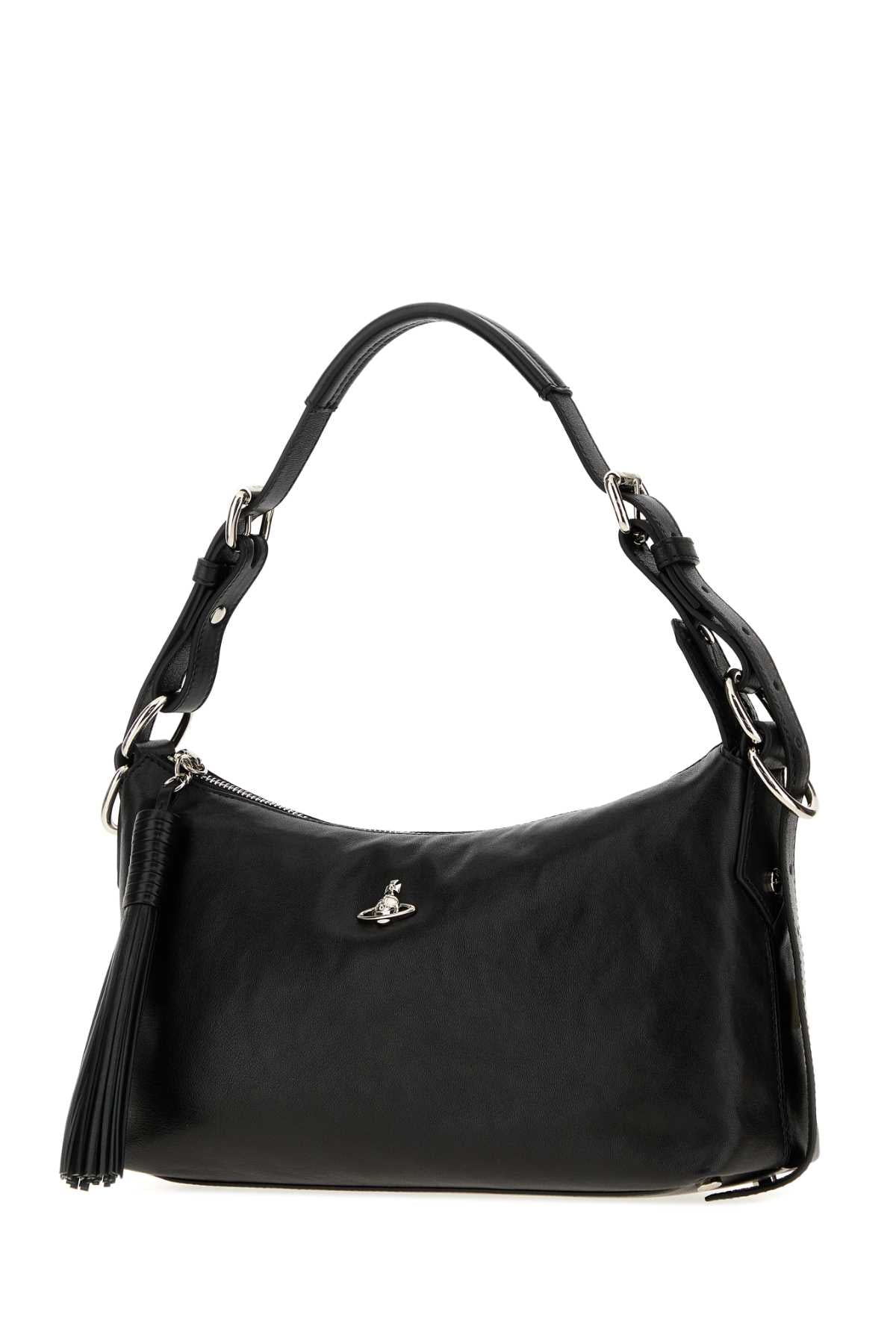 Vivienne Westwood Women Black Leather Emma Shoulder Bag