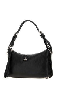 Vivienne Westwood Women Black Leather Emma Shoulder Bag
