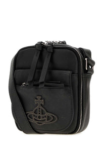Vivienne Westwood Women Black Leather Small Eton Crossbody Bag