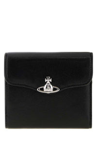 Vivienne Westwood Women Black Leather Hunter Wallet