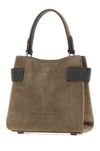 Brunello Cucinelli Women Mud Suede Handbag