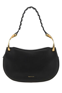 Alexander Mcqueen Women Black Leather Wishbone Shoulder Bag