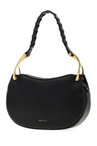 Alexander Mcqueen Women Black Leather Wishbone Shoulder Bag