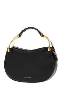 Alexander Mcqueen Women Black Leather Mini Wishbone Handbag
