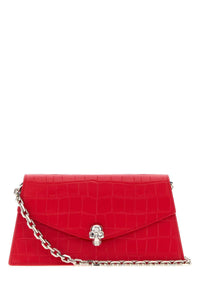 ALEXANDER MCQUEEN Alexander Mcqueen Women Red Leather Mini Skull Crossbody Bag