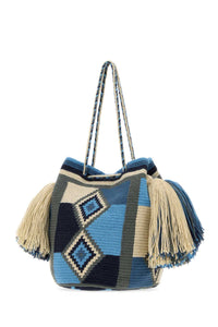 JW ANDERSON Jw Anderson Women Embroidered Fabric Wayuu Bucket Bag