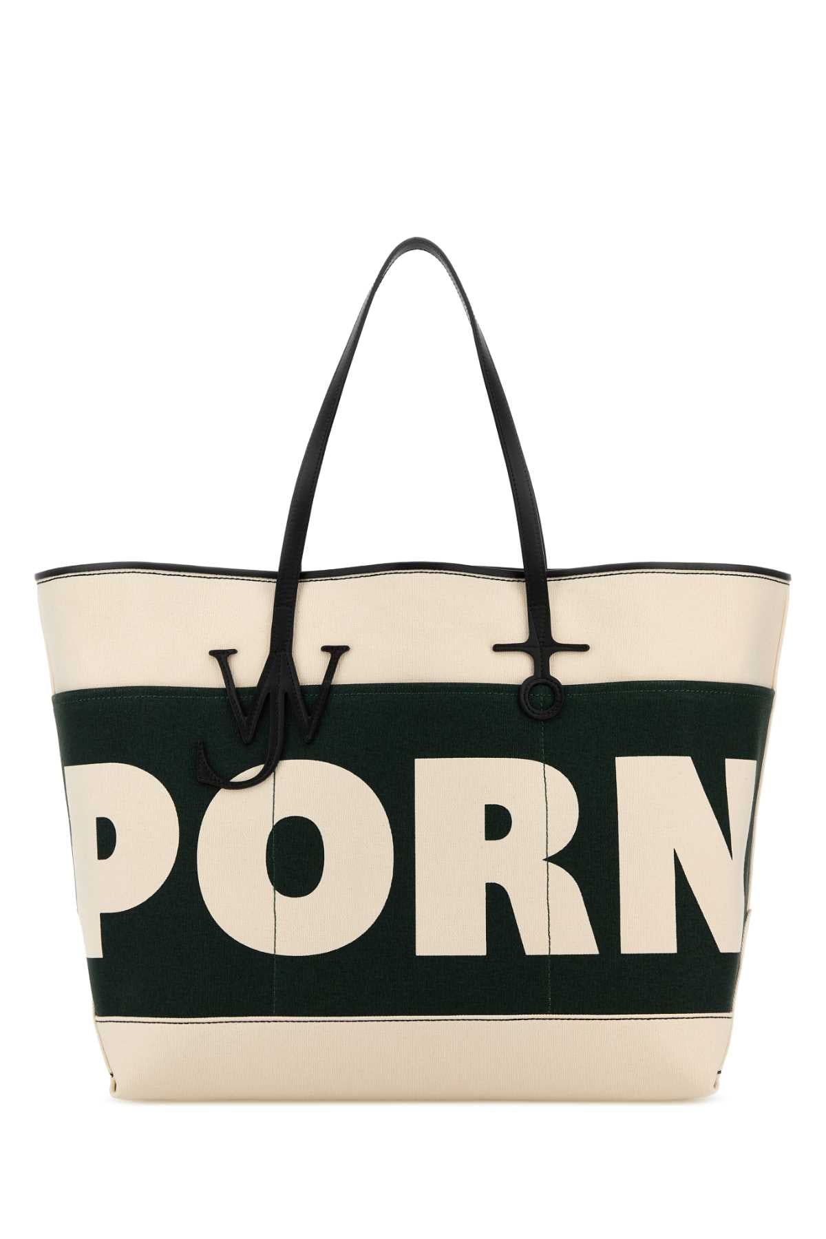 Jw Anderson Women Ivory Canvas Anchor Xl Shopping Bag