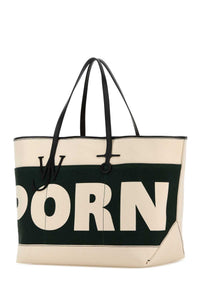 Jw Anderson Women Ivory Canvas Anchor Xl Shopping Bag