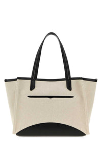 Jw Anderson Women Sand Canvas Loafers Shopping Bag