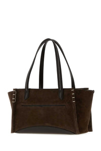 Jw Anderson Women Chocolate Suede Loafer Handbag