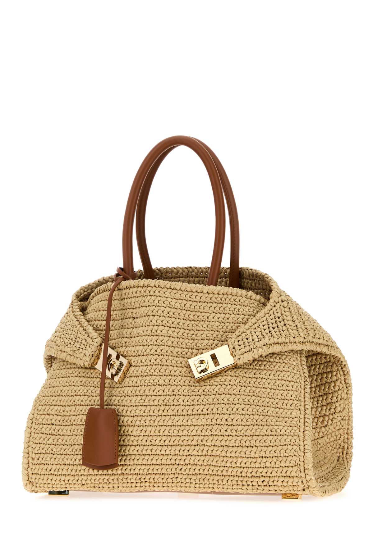 Salvatore Ferragamo Women Raffia Small Hug Handbag