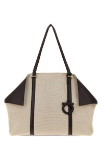 SALVATORE FERRAGAMO Salvatore Ferragamo Women Multicolor Canvas Scarf Shopping Bag