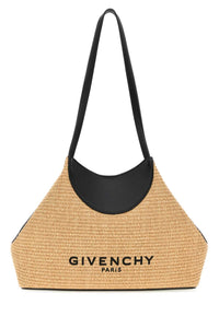 Givenchy Women Raffia Small Facet Shoulder Bag