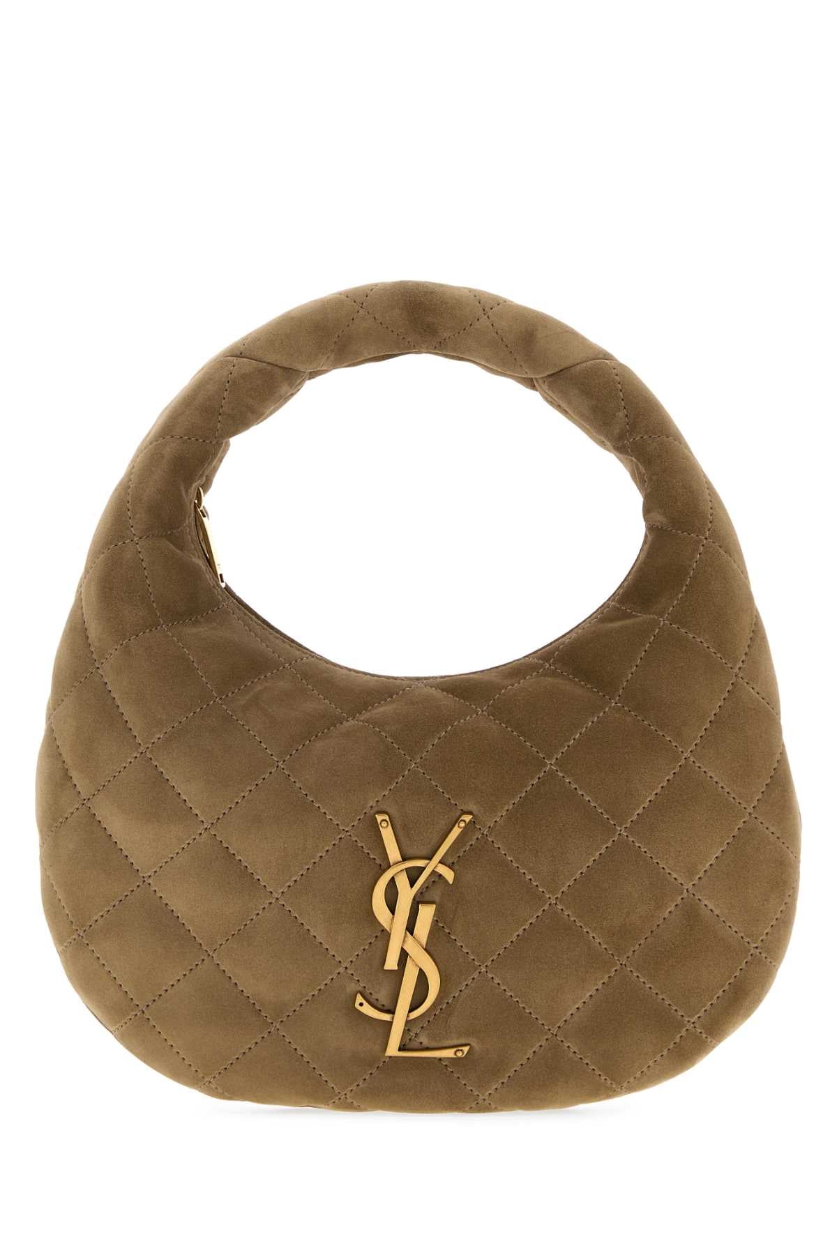 SAINT LAURENT Saint Laurent Women Mud Suede Icarino Shoulder Bag