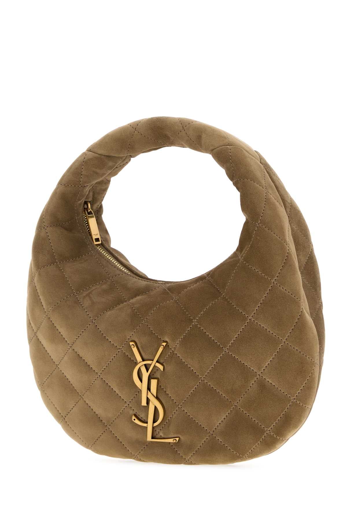 SAINT LAURENT Saint Laurent Women Mud Suede Icarino Shoulder Bag