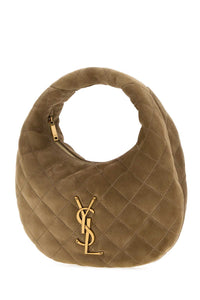 SAINT LAURENT Saint Laurent Women Mud Suede Icarino Shoulder Bag
