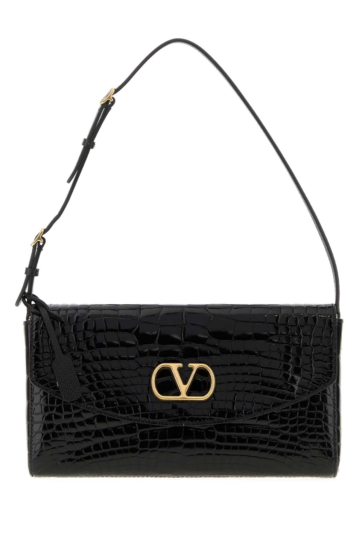 VALENTINO GARAVANI Valentino Garavani Women Black Leather Devain Shoulder Bag