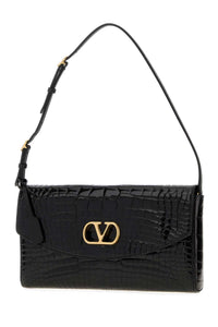 VALENTINO GARAVANI Valentino Garavani Women Black Leather Devain Shoulder Bag