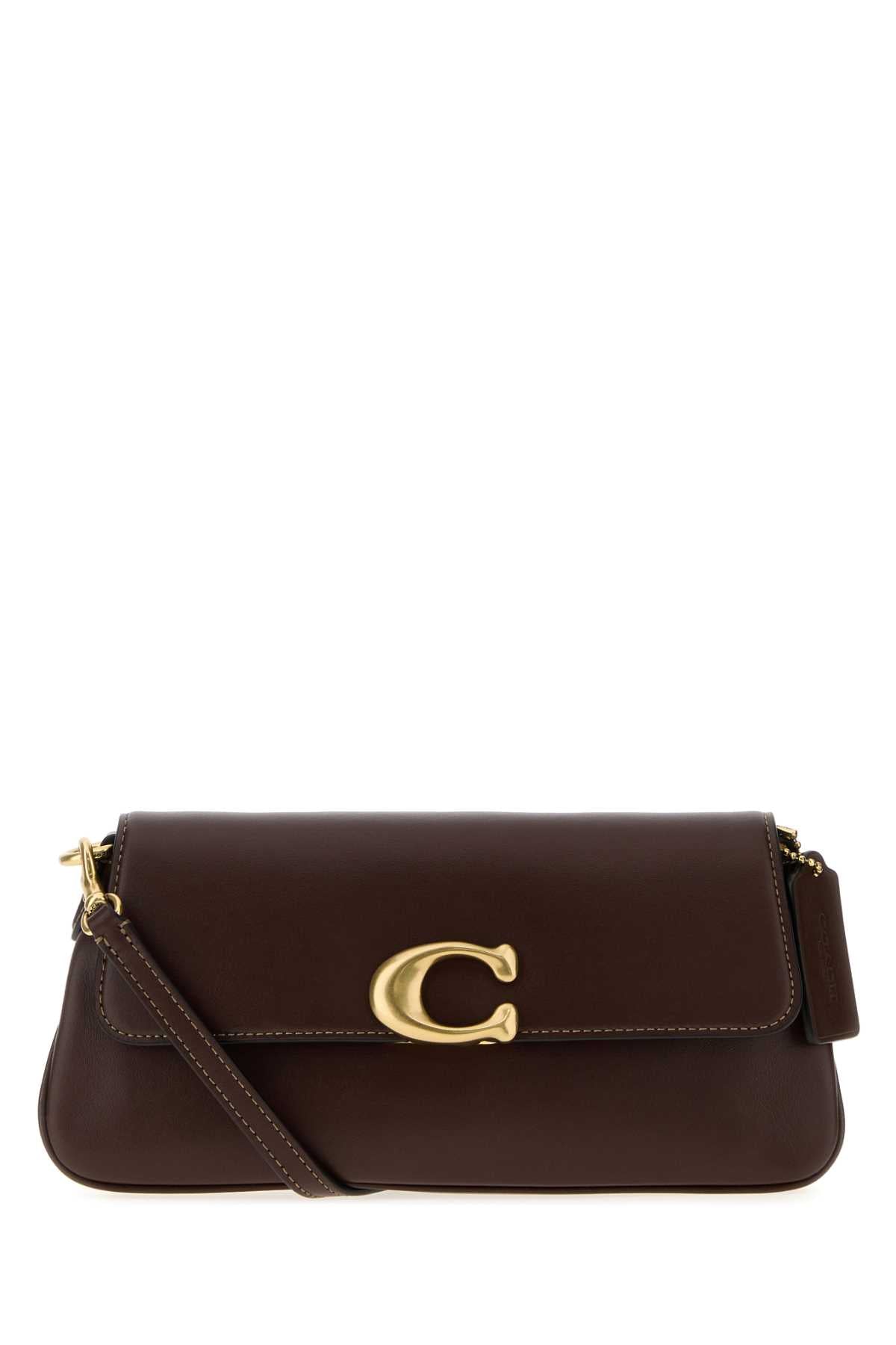 COACH NEW YORK Coach New York Women Brown Leather Jet Shoulder Bag