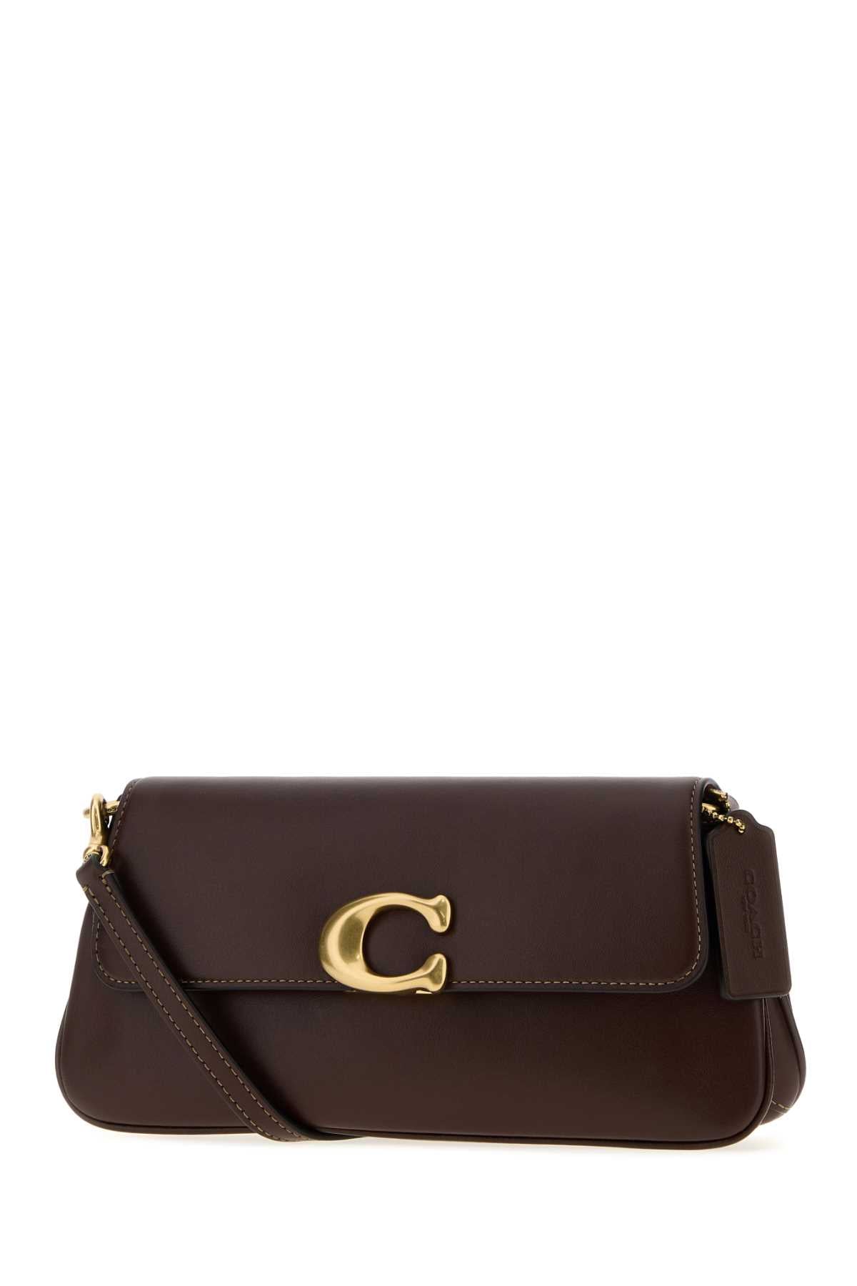 COACH NEW YORK Coach New York Women Brown Leather Jet Shoulder Bag