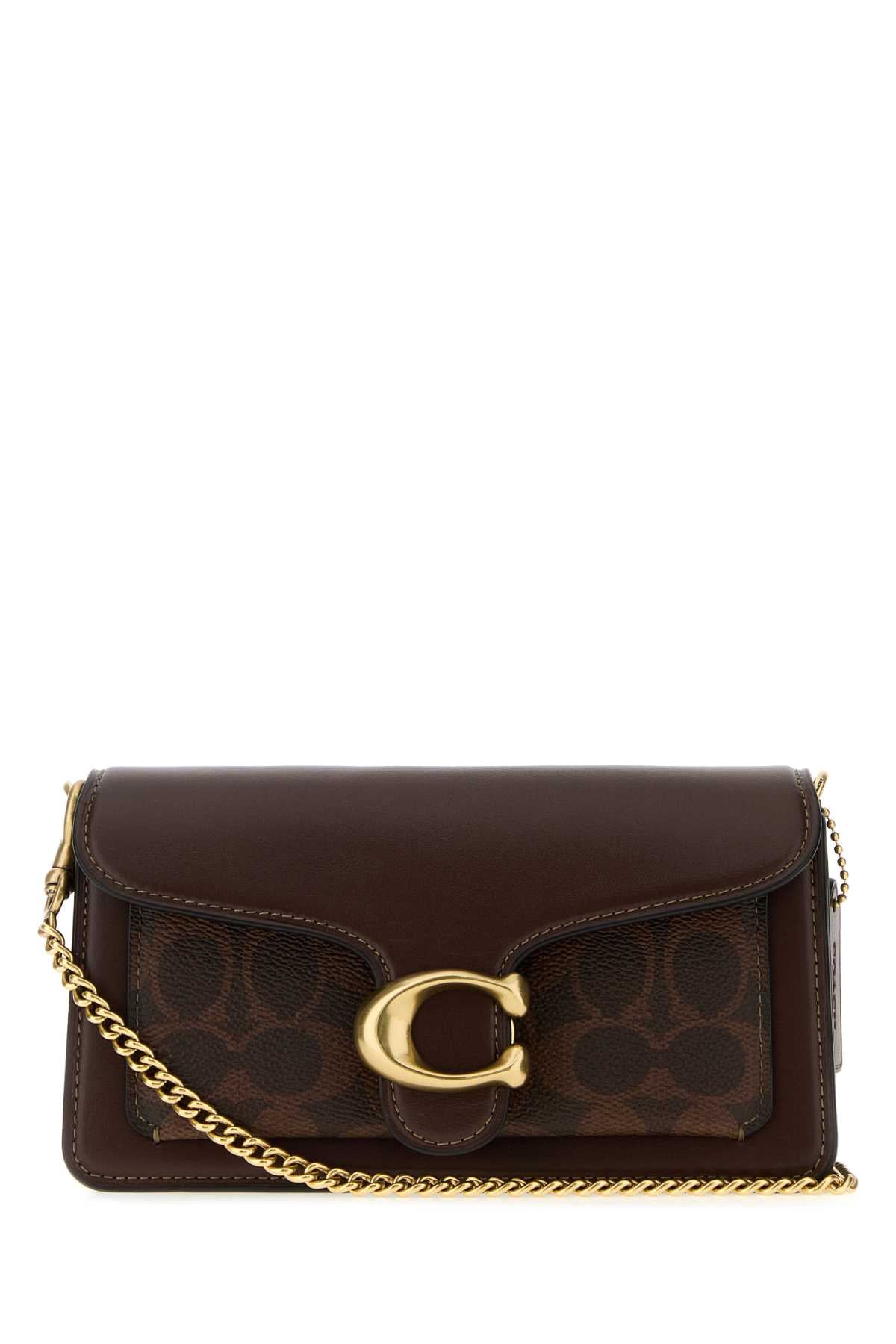 COACH NEW YORK Coach New York Women Brown Leather Tabby 19 Clutch