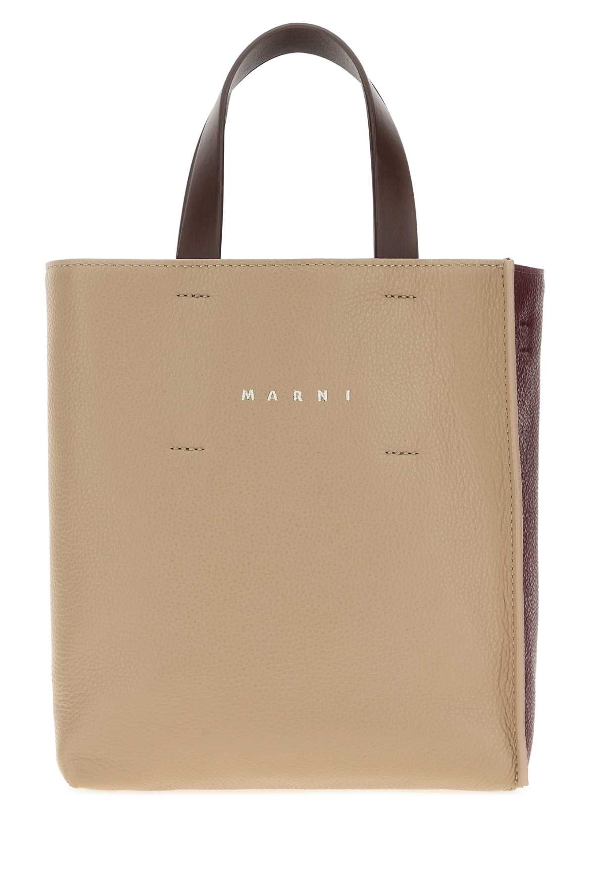 Marni Women Two-Tone Leather Mini Museo Handbag