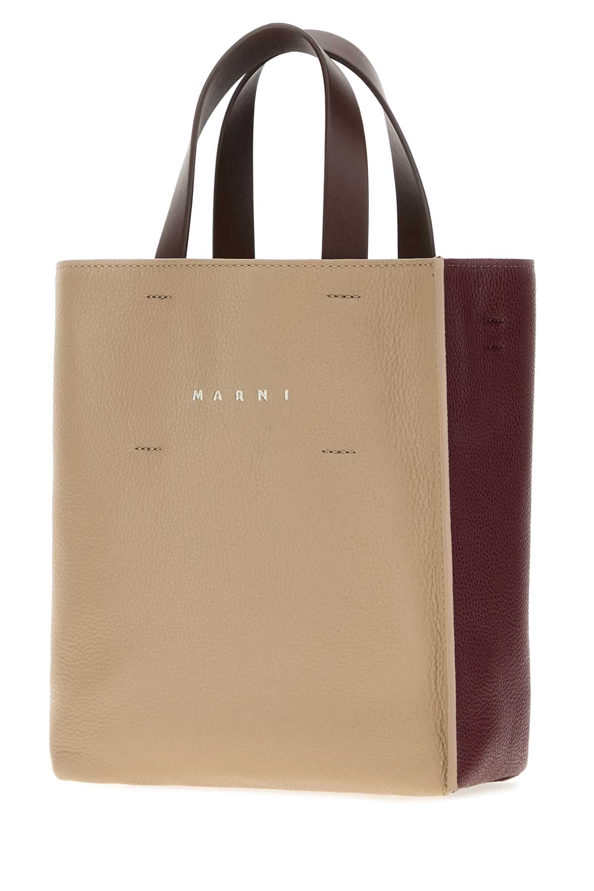 Marni Women Two-Tone Leather Mini Museo Handbag