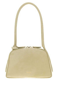 ALAIA Alaia Women Sage Green Suede Small Bouledogue Shoulder Bag