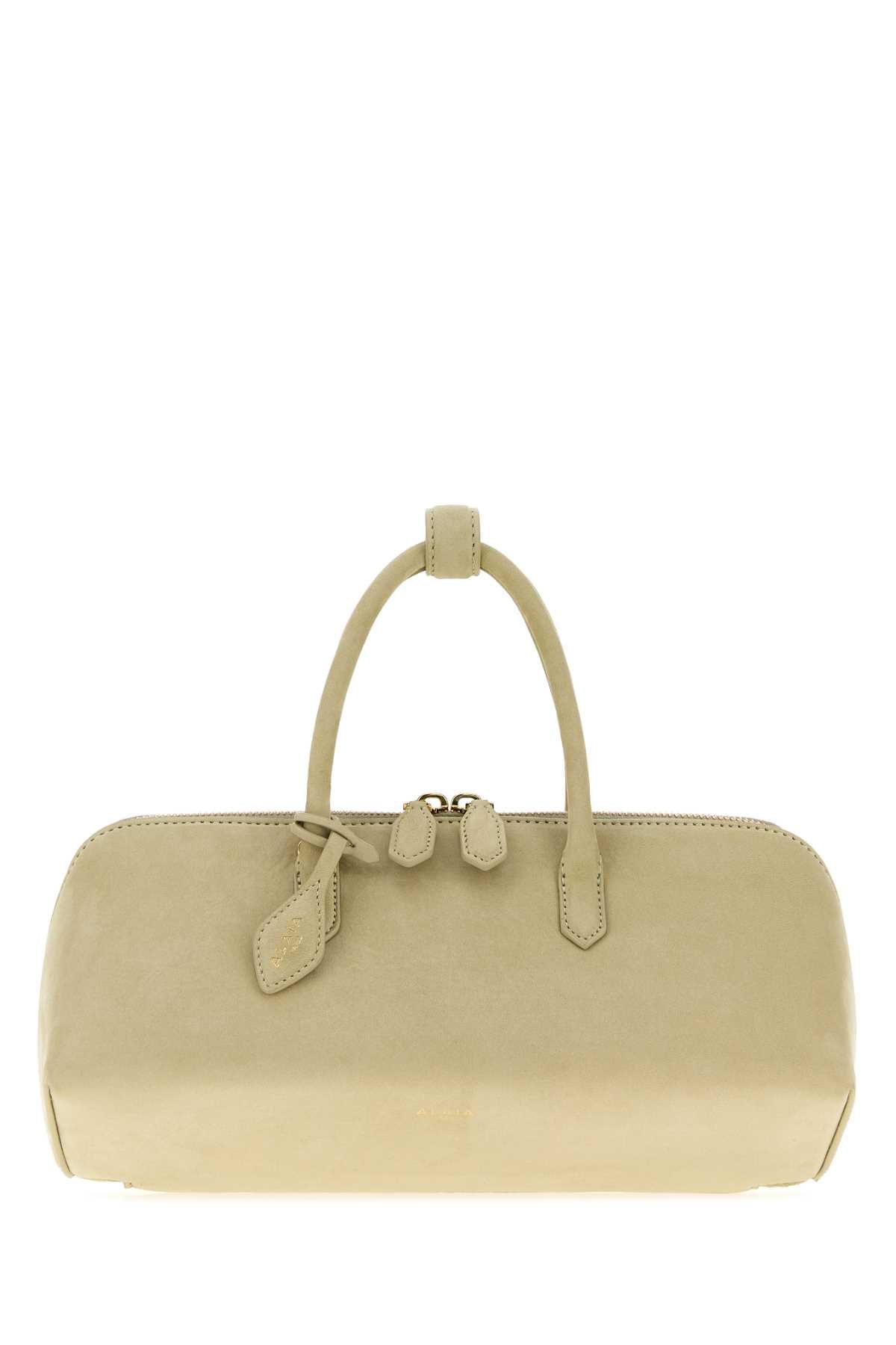 ALAIA Alaia Women Pastel Green Nubuck Small Delta Handbag