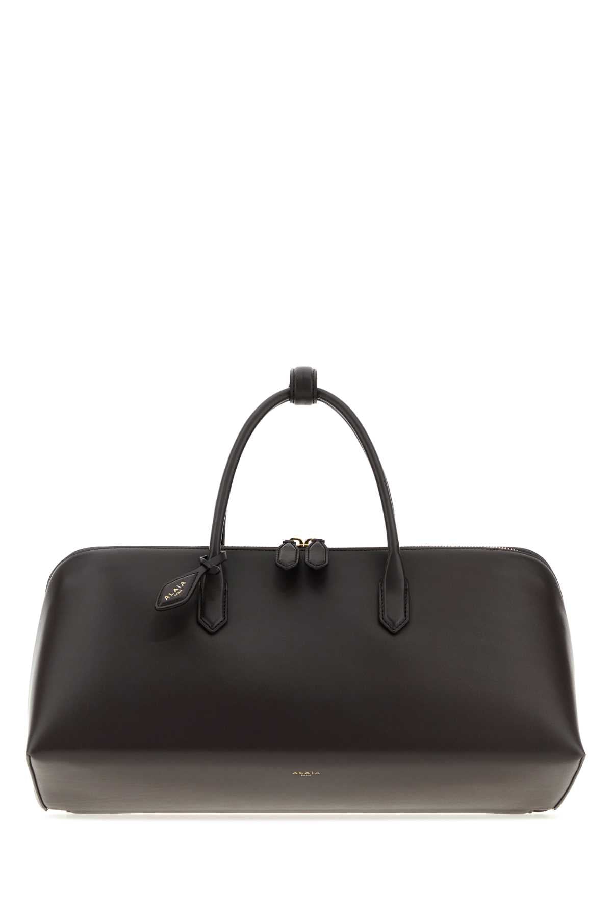 ALAIA Alaia Women Dark Brown Leather Medium Delta Handbag