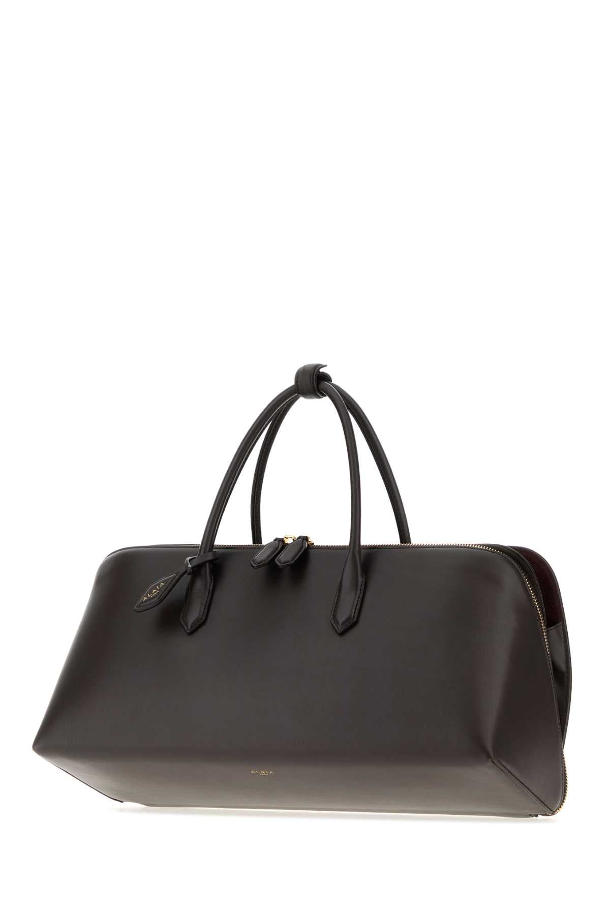 ALAIA Alaia Women Dark Brown Leather Medium Delta Handbag