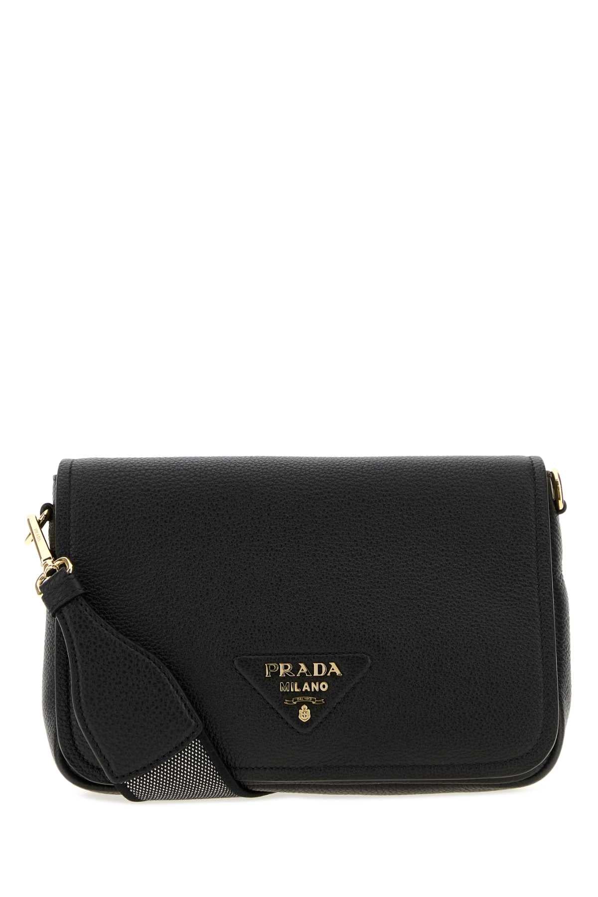 Prada Women Black Leather Crossbody Bag