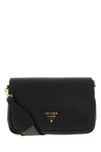 Prada Women Black Leather Crossbody Bag