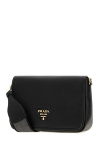 Prada Women Black Leather Crossbody Bag