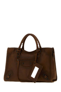 BALENCIAGA Balenciaga Women Brown Leather Medium Le City Handbag