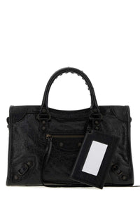 Balenciaga Women Black Leather Small Le City Handbag