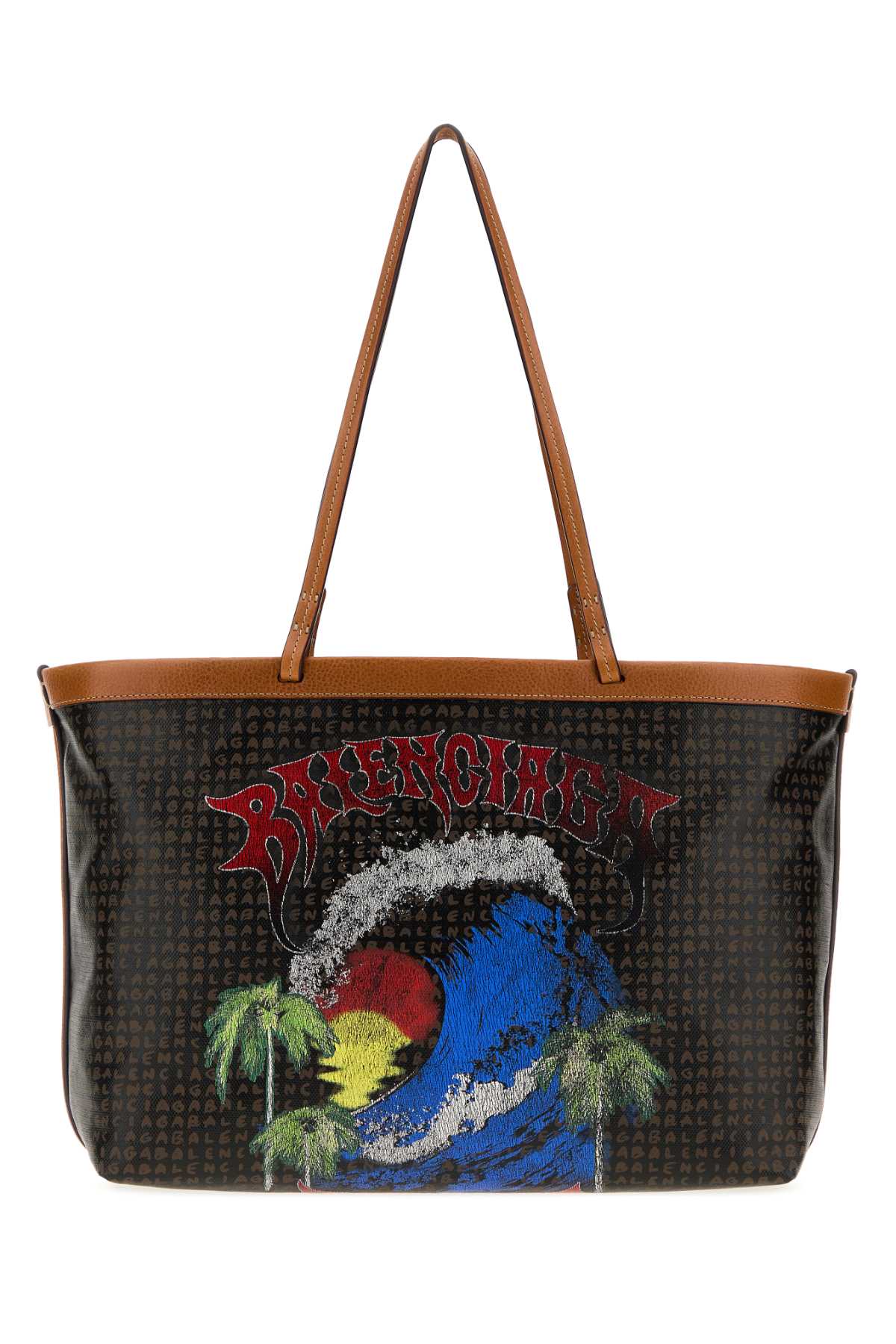 Balenciaga Women Printed Canvas Medium Select Shopping Bag
