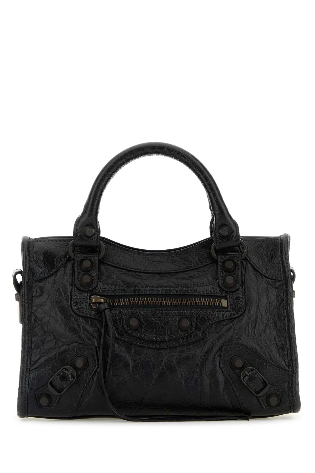 BALENCIAGA Balenciaga Women Black Leather Mini Le City Handbag