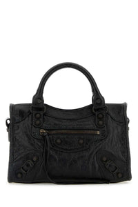 BALENCIAGA Balenciaga Women Black Leather Mini Le City Handbag