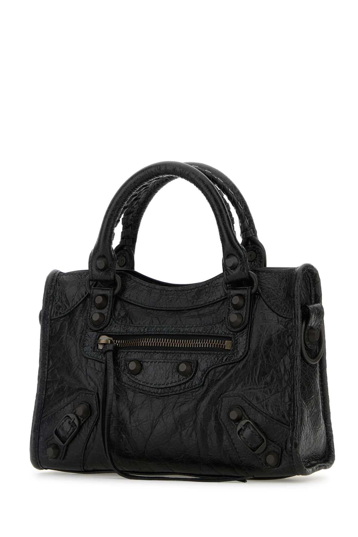 BALENCIAGA Balenciaga Women Black Leather Mini Le City Handbag