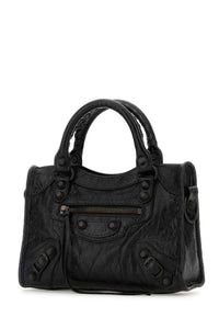 BALENCIAGA Balenciaga Women Black Leather Mini Le City Handbag