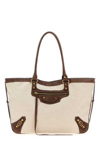 Balenciaga Women Sand Canvas Le City Shopping Bag