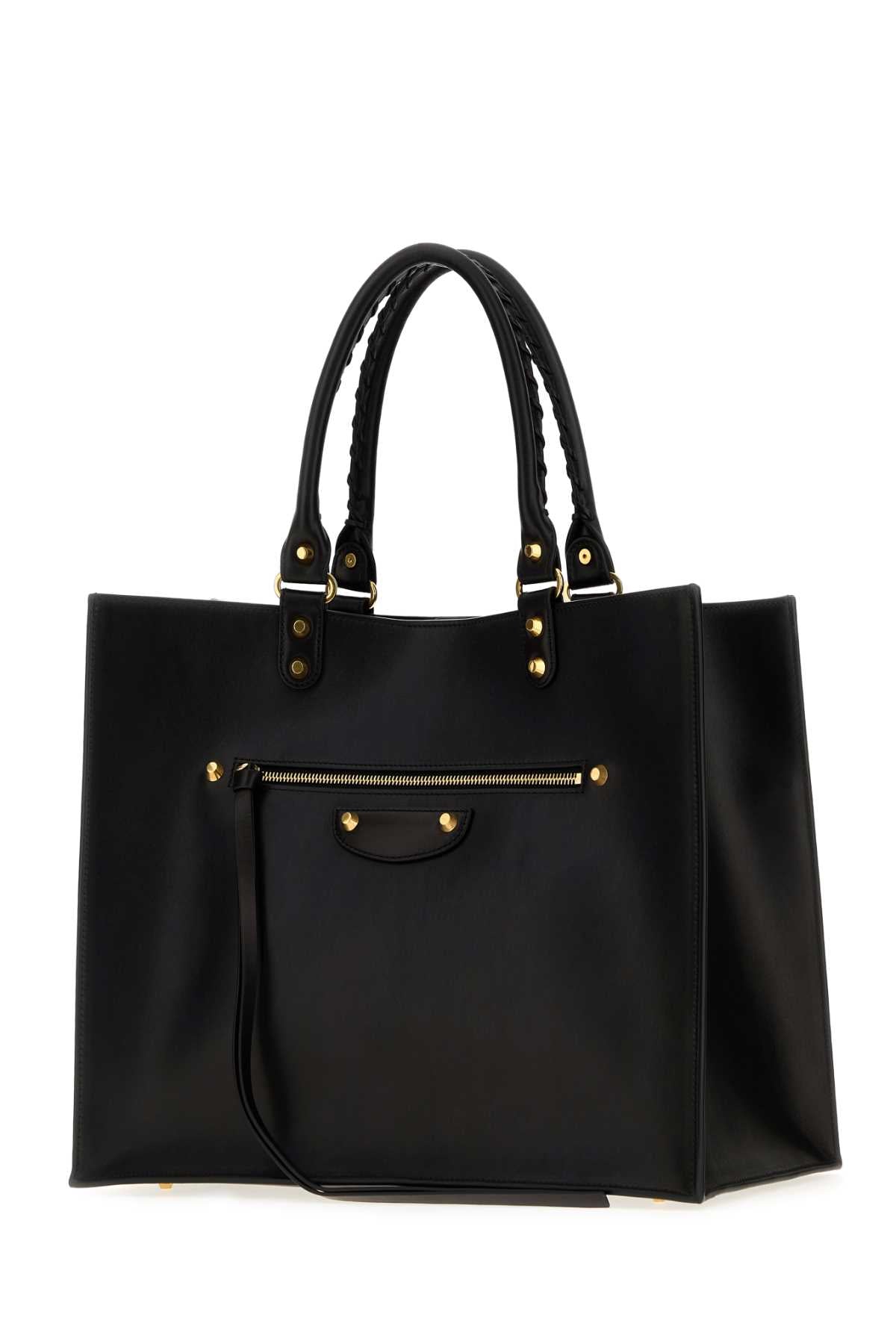 Balenciaga Women Black Leather Large Le City Sleek Handbag