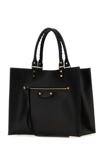 Balenciaga Women Black Leather Large Le City Sleek Handbag