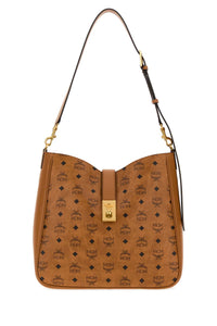 Mcm Unisex Printed Canvas Tracy Shopping Bag