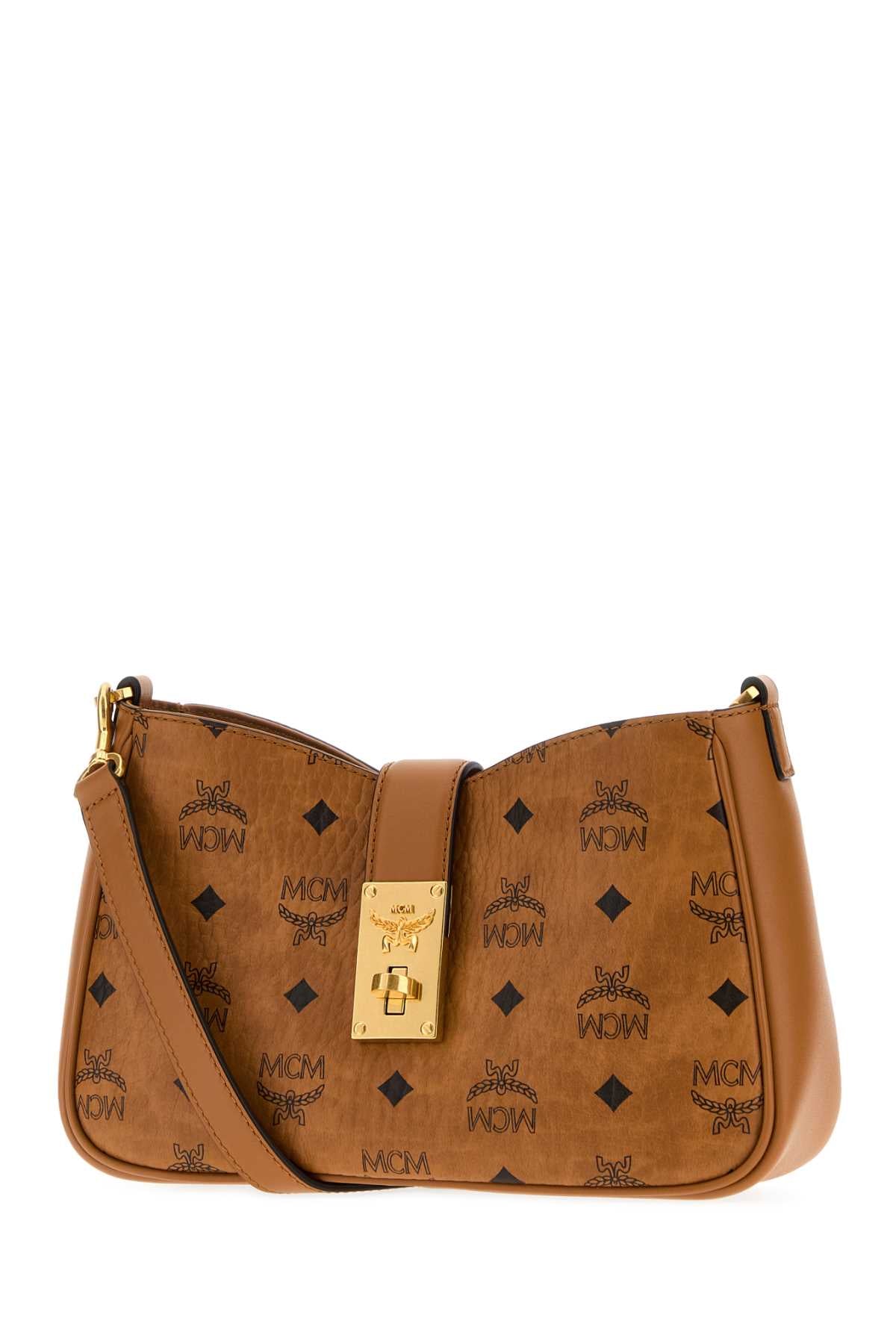 Mcm Unisex Printed Canvas Tracy Crossbody Bag