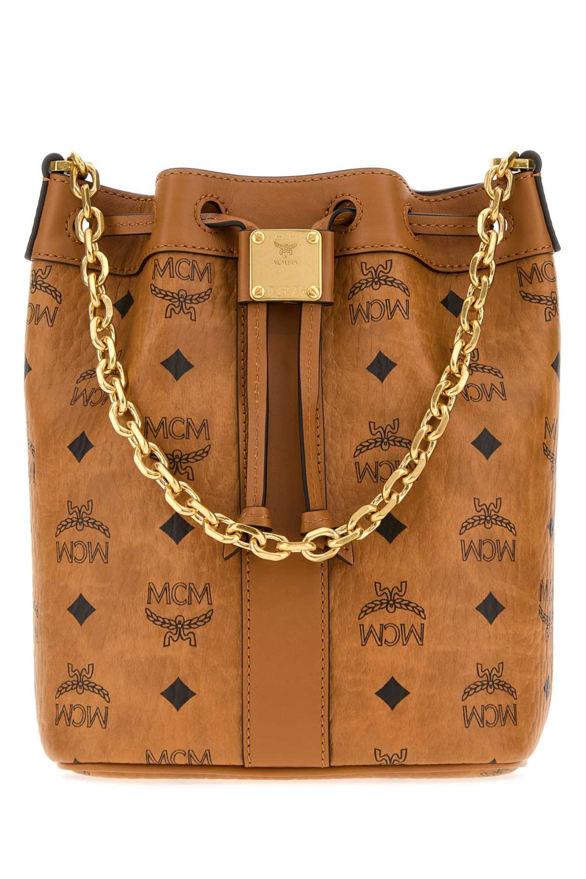 MCM Mcm Unisex Printed Canvas Dessau Bucket Bag