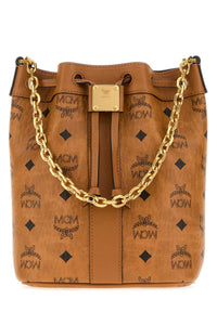 MCM Mcm Unisex Printed Canvas Dessau Bucket Bag